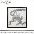 CANOSA Shell hand engarving phoenix Wall Picture with wood frame